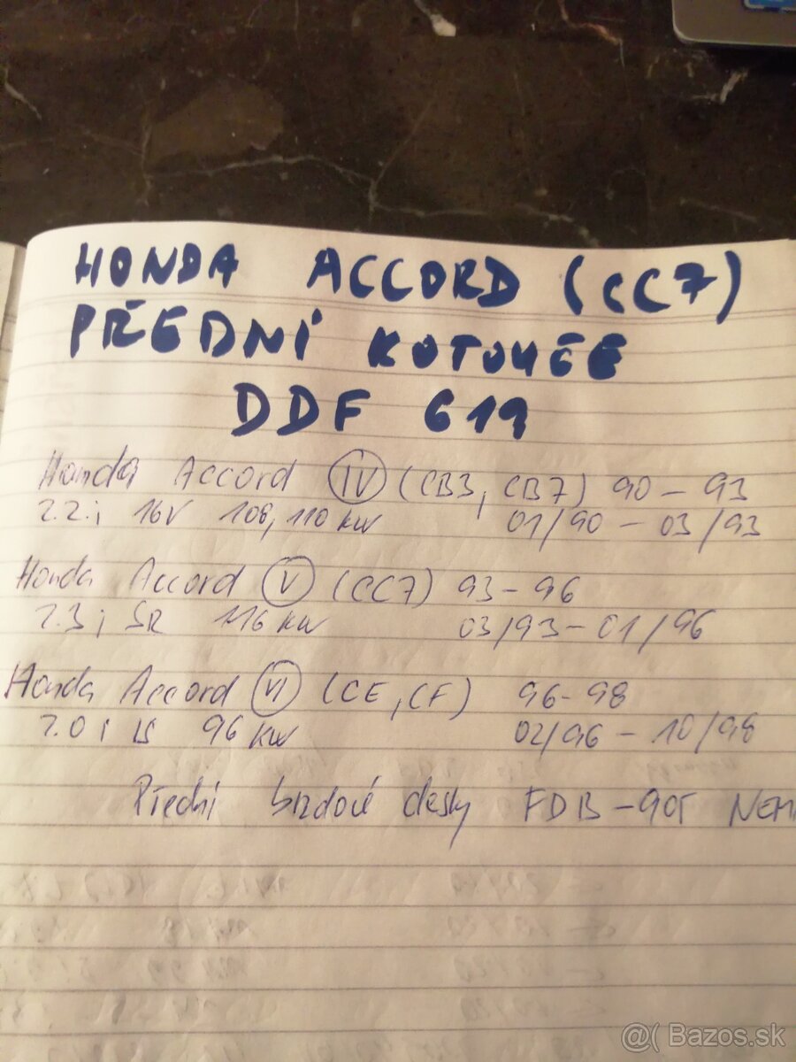 HondaProdám nové přední, zadní brzdové kotouče značky Ferodo - 5