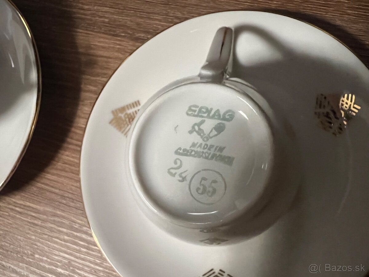 Mokka šálky bielo-zlaté - 5