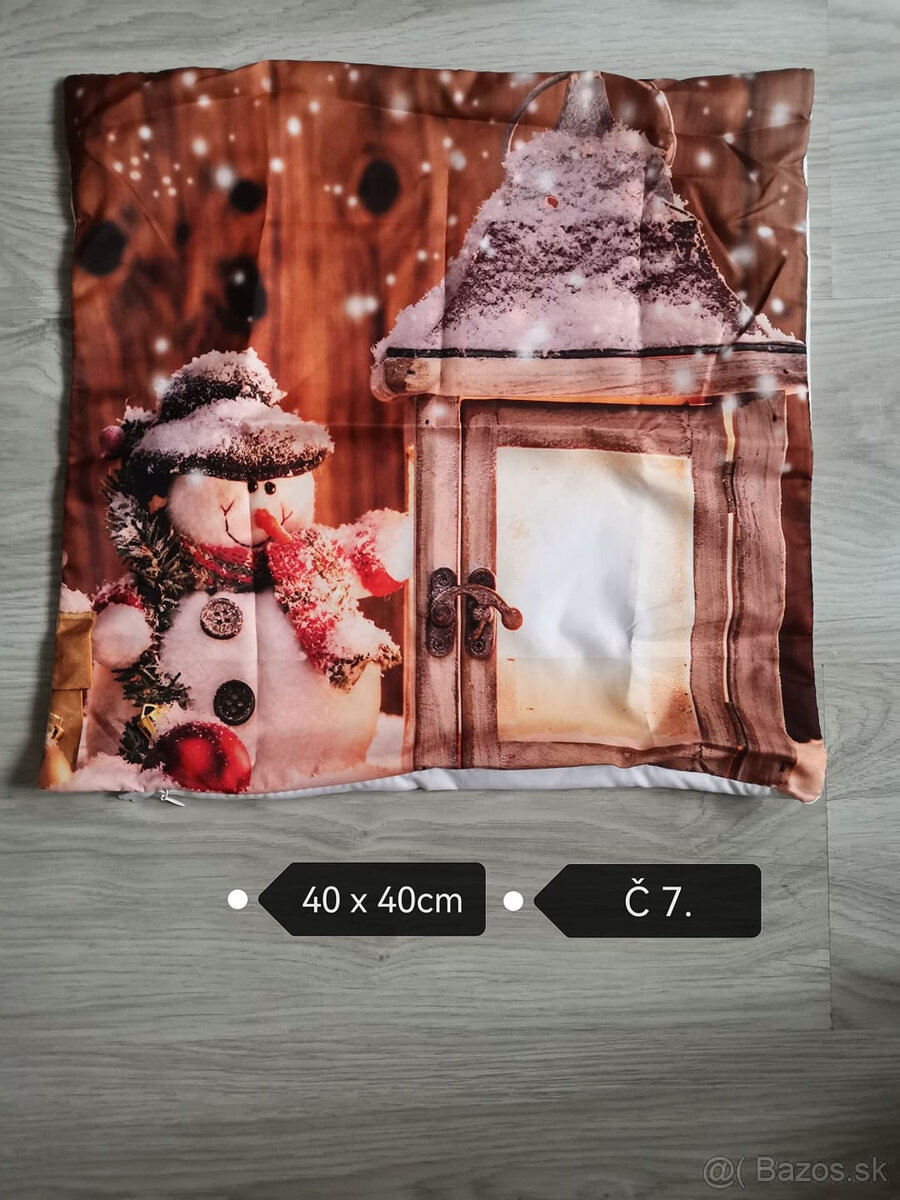 Vianočné obliečky na vankúš 40 x 40cm NOVE - 5