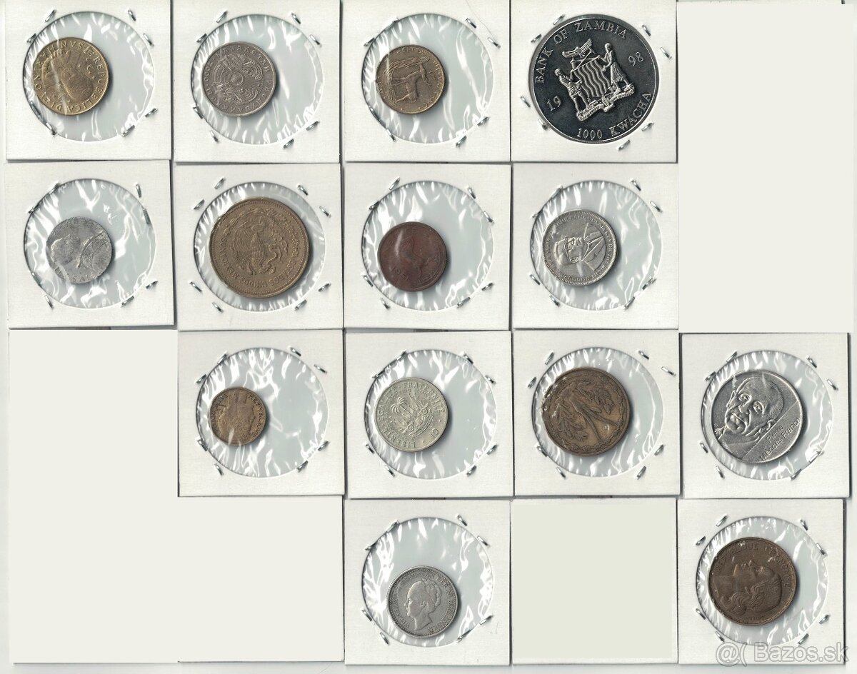 Zbierka mincí - rôzne svetové mince Afrika, Ázia, Ostrovy - 5