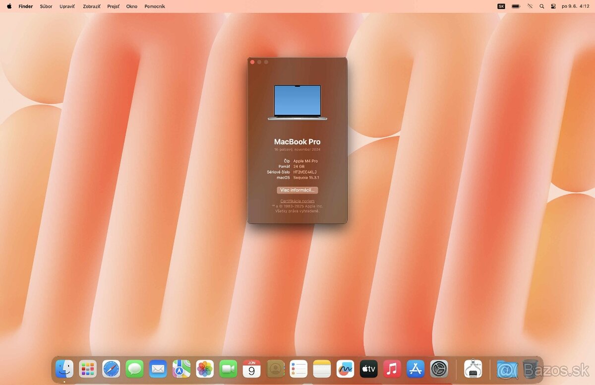 ⭐️ MacBook Pro 16" (2024), M4 PRO, 512TB, 3 cykly batérie - 5