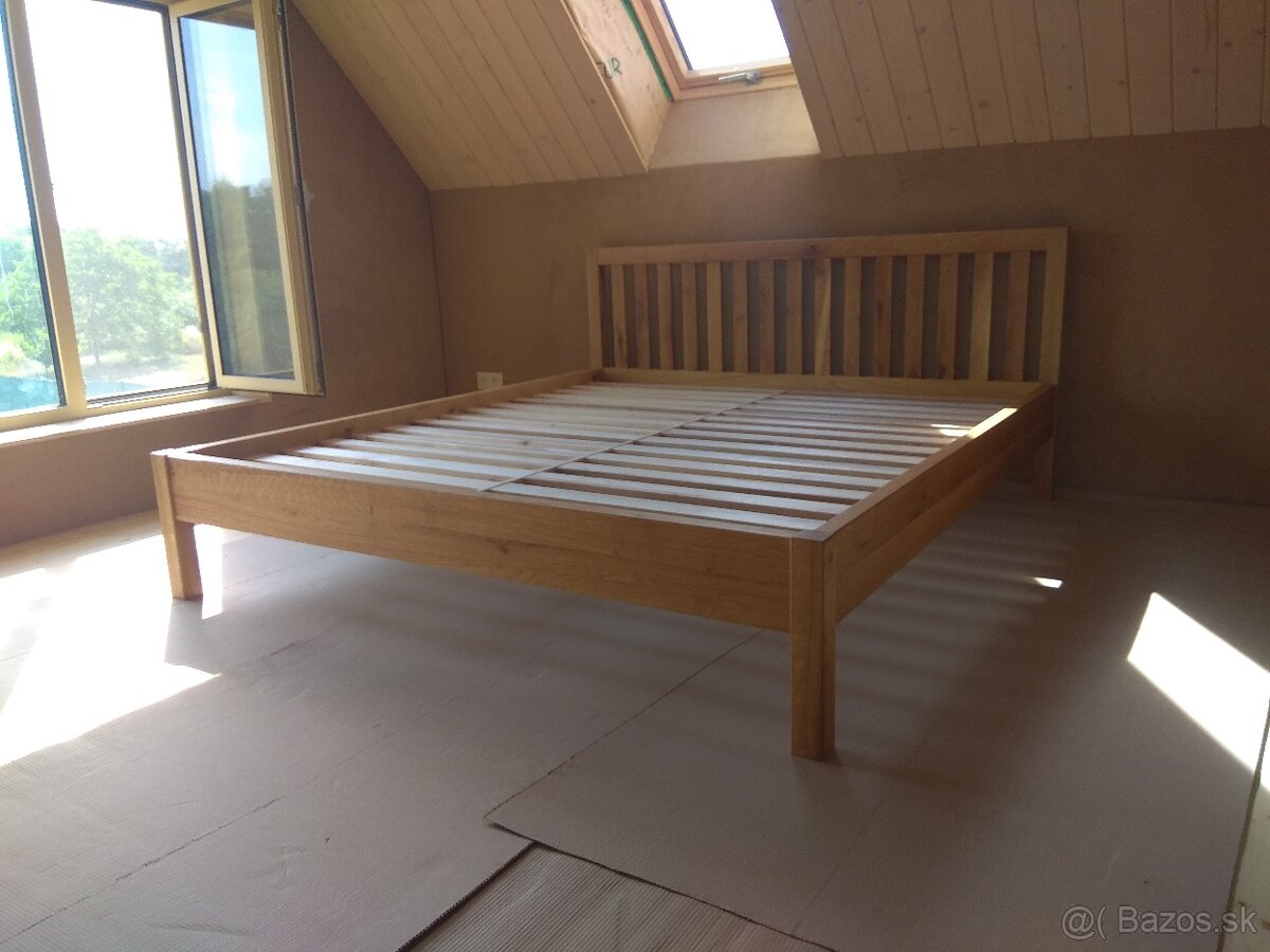 Masívna dubová posteľ Lucia + 2 stolíky zdarma - 5