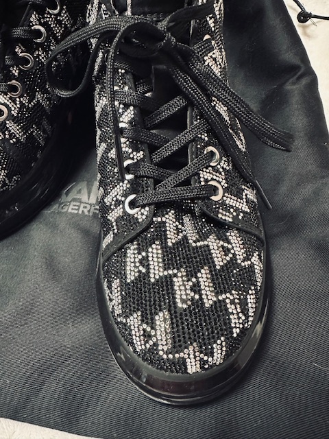 Krásne kožené topánky s kamienkami Karl Lagerfeld originál - 5