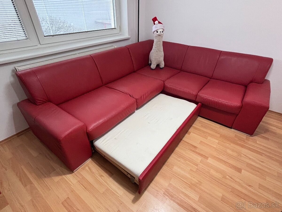 Predám rohovú sedačku + taburet - 5