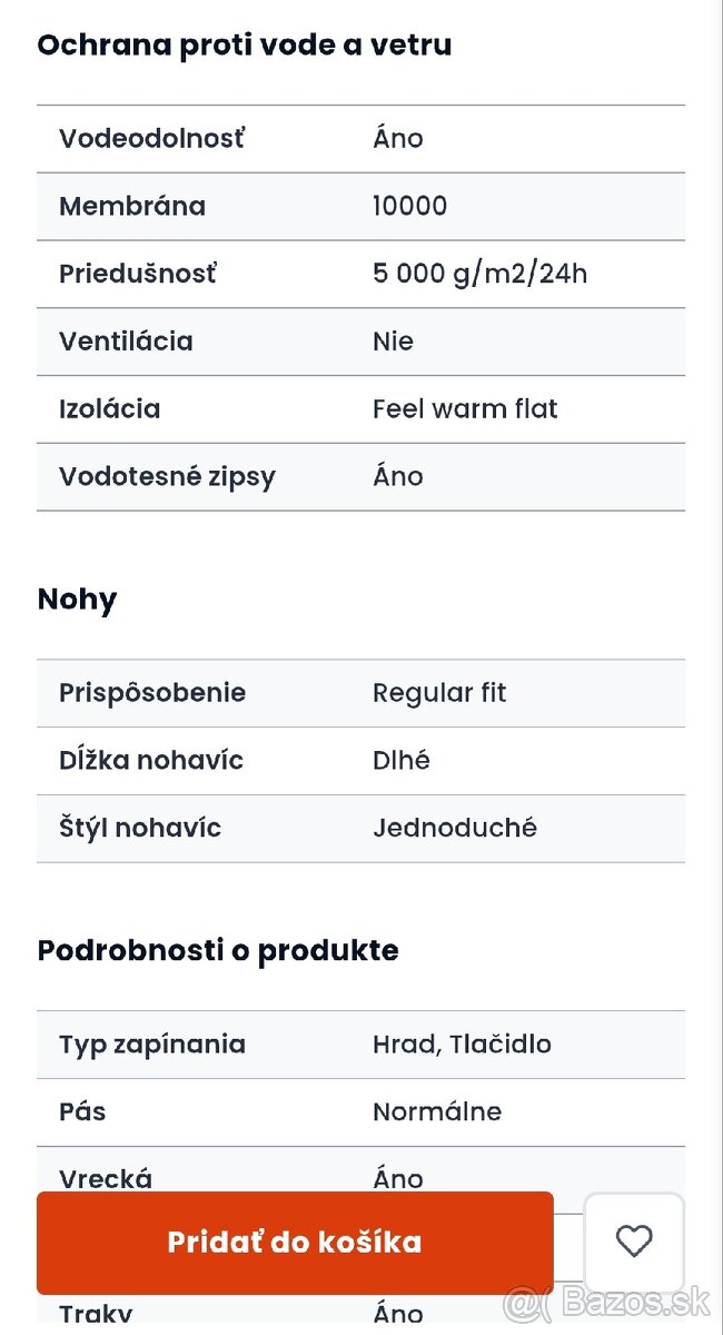 Lyžiarske nohavice zn. CMP, veľkosť 50 - 5