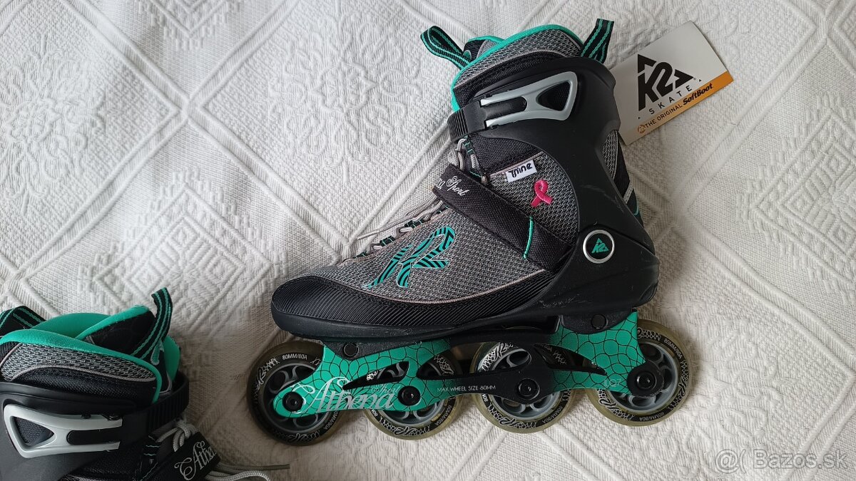nove damske korcule K2 Athena 80 mm velkost 39,5 - 5