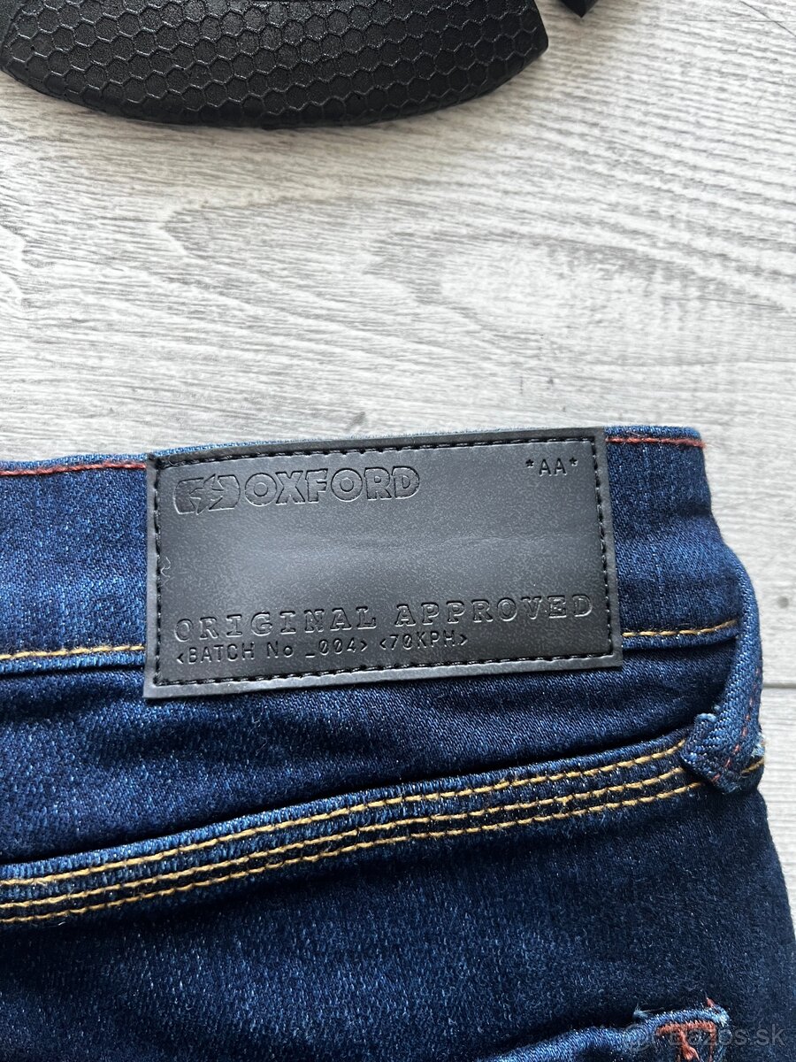 Oxford Pánske rifle Slim 2 Years Aged Modré 32 (D) - 5
