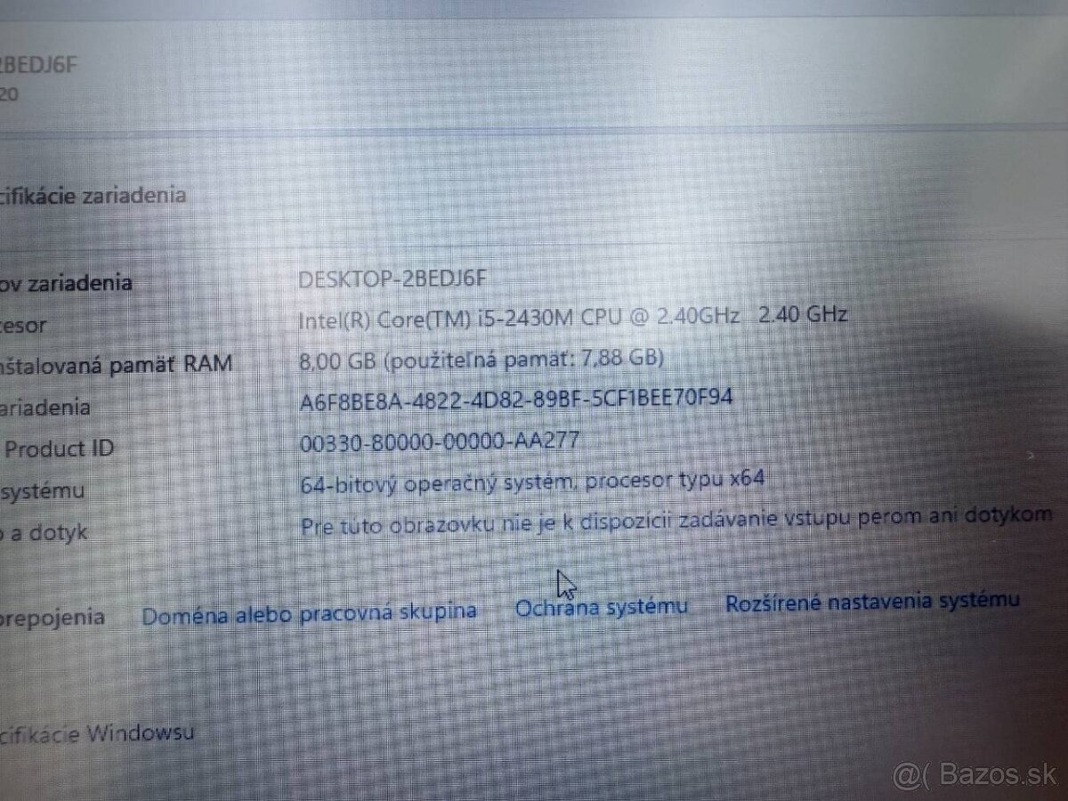 Notebook 14" DELL.Intel i5-2430M 2x2,40GHz.8gb ram.240gbSSD - 5