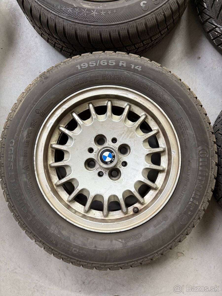 BMW E30 4x100 zimná sada 195/65 R14 - 5