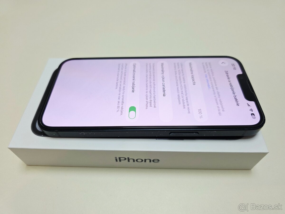 Predám Apple iPhone 14 128gb MIDNIGHT BATERKA 100% - 5