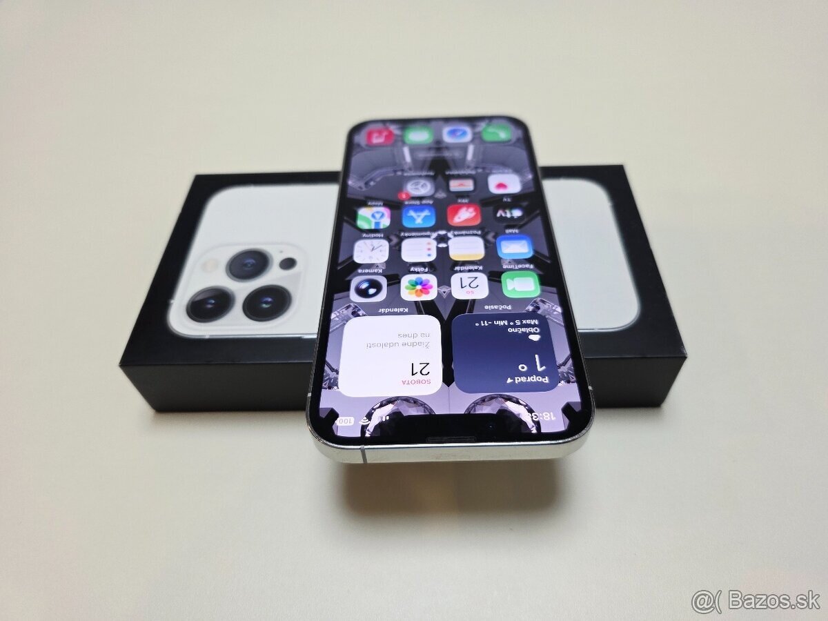 Apple iPhone 13 PRO 128GB SILVER,BATERKA 100% - 5