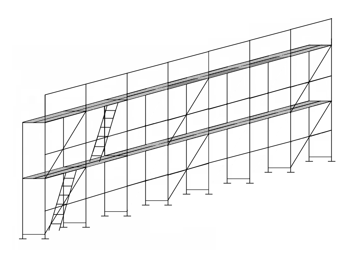 Lešenie fasádne nové Hliníkové preglejka podlahy - 5