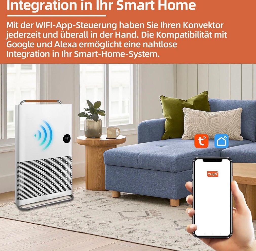 NOVÝ SHX Dizajnový WIFI konvektor ohrievač TOP - 5