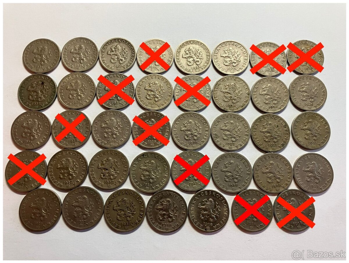Československo 1918 - 1960 ČSR mince v obyčajnom stave - 5