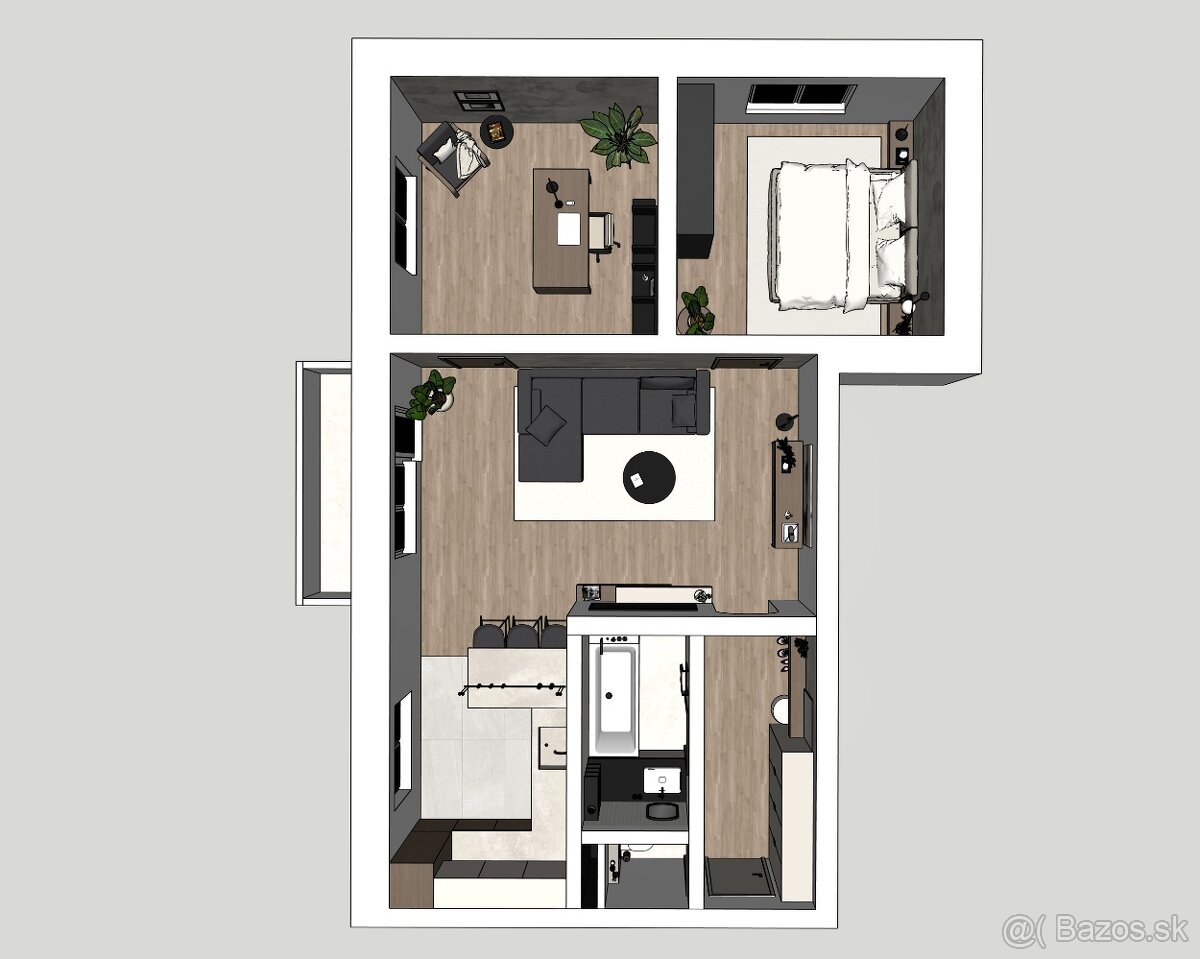 Veľký Bysterec: 3 izbový byt - 5