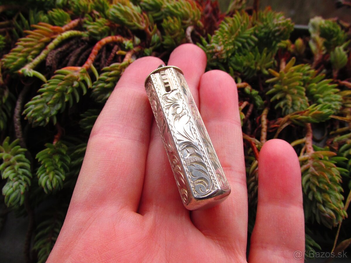 Staré strieborné púzdro na rúž, Ag 900 - 5