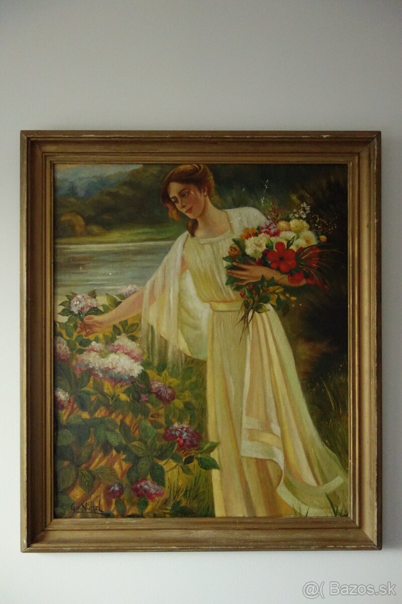 Obraz - Žena s kyticou - 5