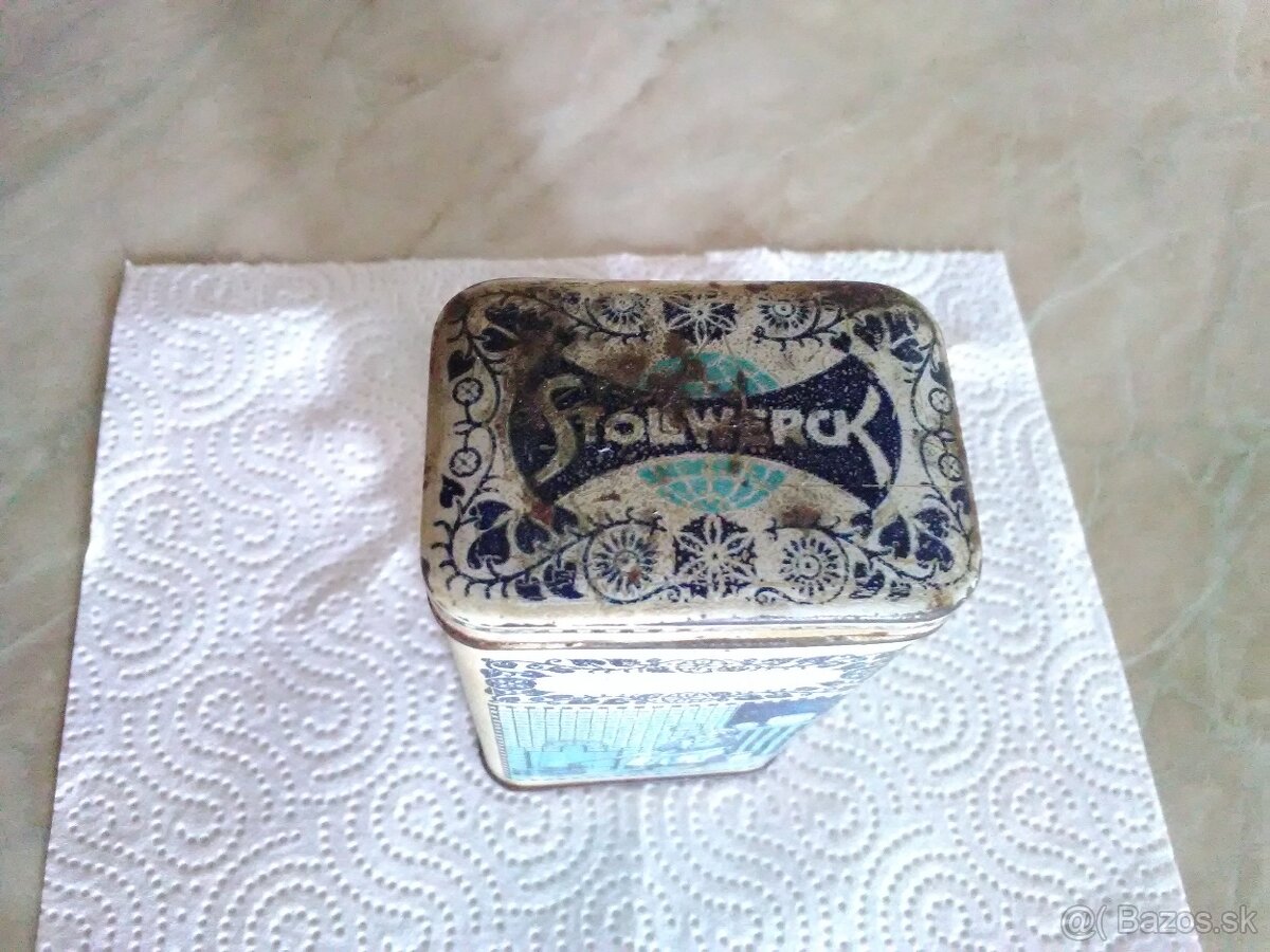 Stará plechová nádobka Stollwerck - 5