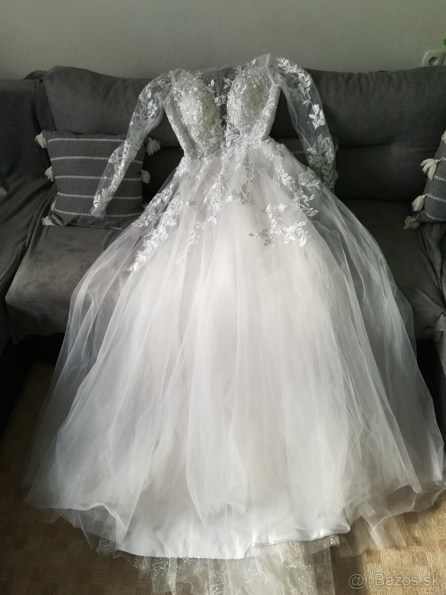 Predám nové svadobné šaty. - 5