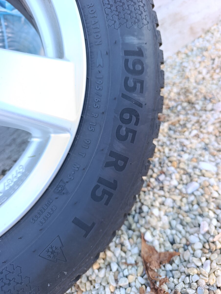 Volkswagen 5x112 R15, ET 43, 6J, 195/65 R15 - 5