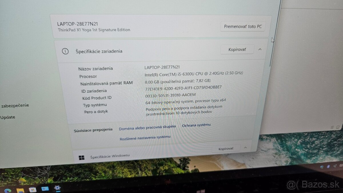 Lenovo Thinkpad X1 Yoga - dotykový + pero origo v notebooku - 5