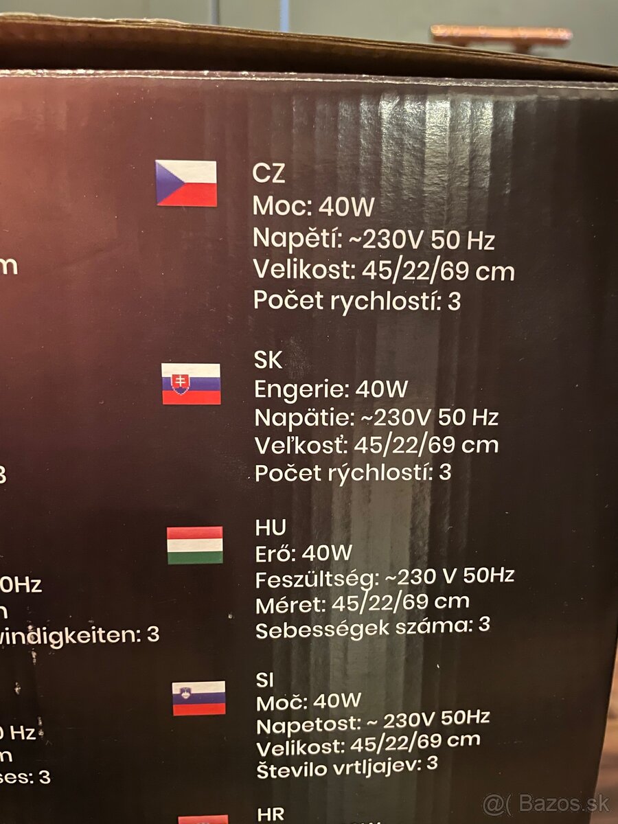 Dizajnový stojanový ventilátor TRIPOD bronzová - 5