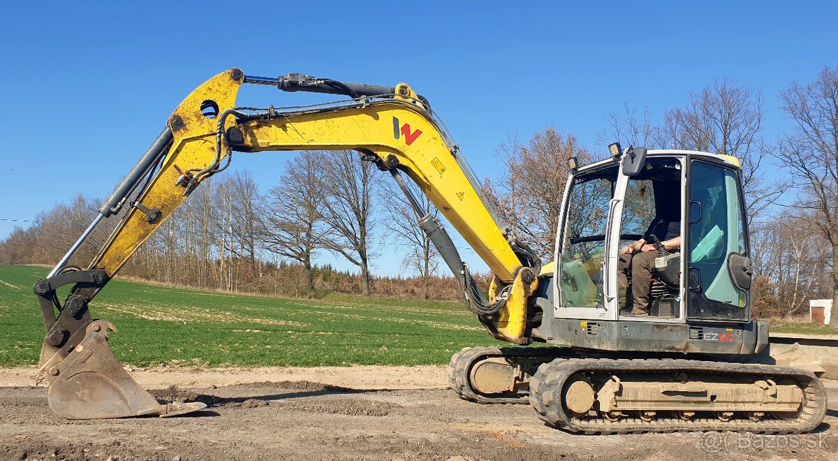 8t bagr guma ofset Wacker Neuson EZ80 mimoosé rypadlo - 5