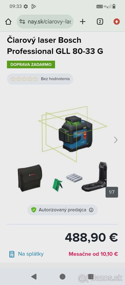 Ciarovy laser Bosch Professional GLL 80-33 G - 5