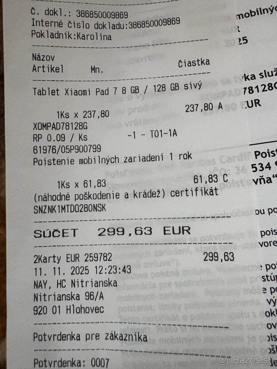 predavam Tablet Xiaomi Pad 7 8 GB / 128 GB (61976) sivý - 5