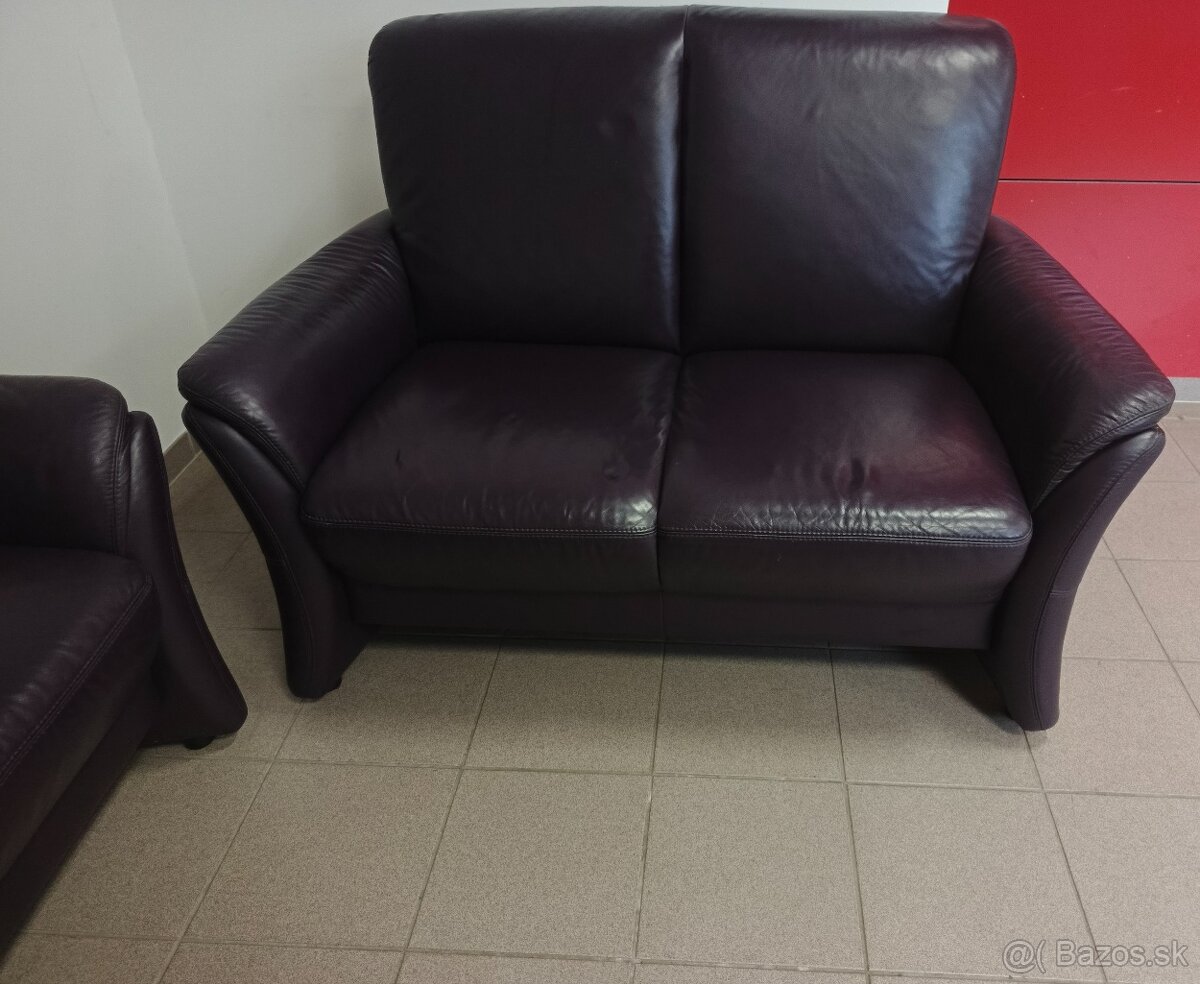 Kožená sedacia súprava 3+2 - ako NOVÁ, TOP STAV - 5