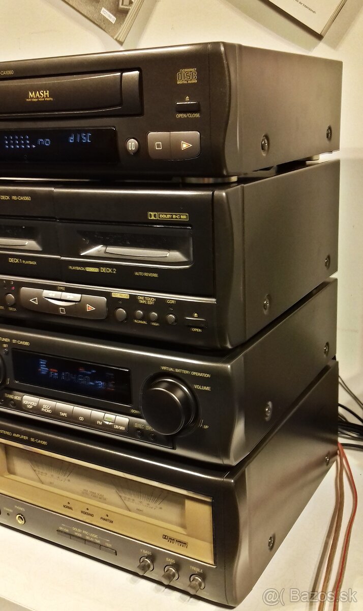 Zostava TECHNICS mini VU, tuner, zosilnovac, CD, deck = M03 - 5