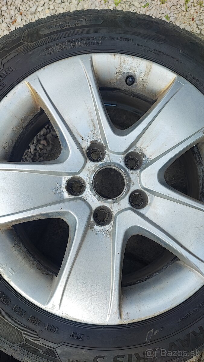 4ks použité letné gumy z octavie 2 + disky - 5