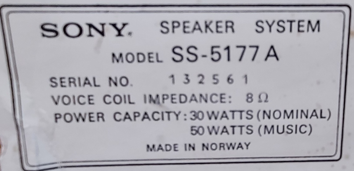 Predám vintage repro Sony SS-5177 A - 5