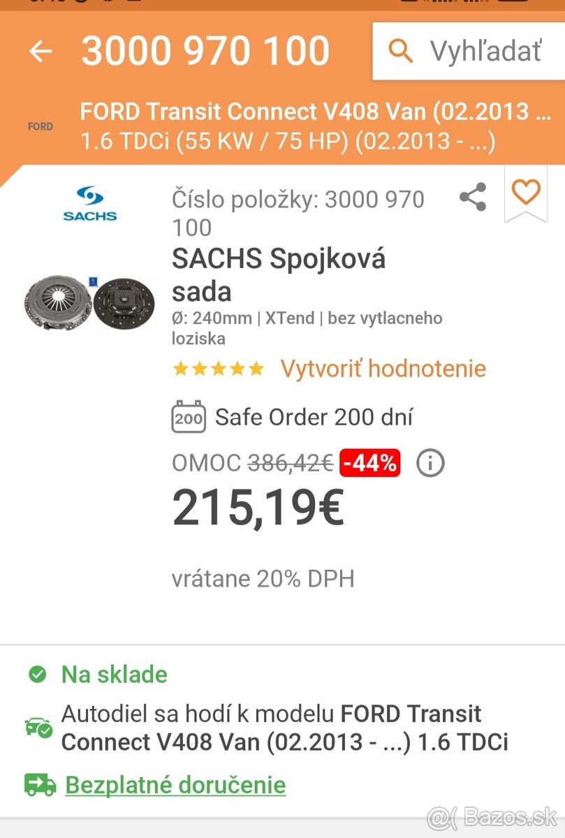 Spolková sada SASCH Ford transit Connect, tourneo - 5