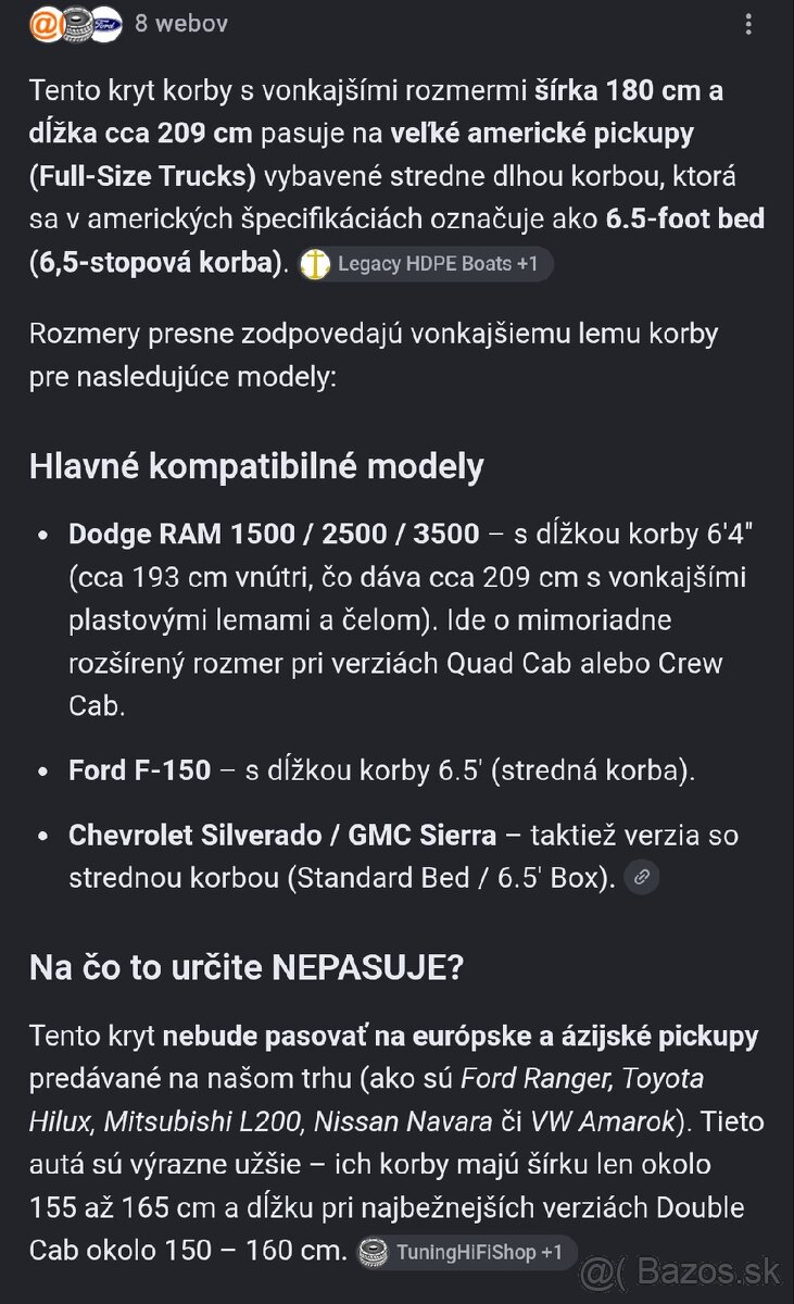 Predám kryt korby - 5