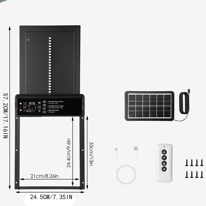Nové automatické dvierka na kurín, pre sliepky - 5