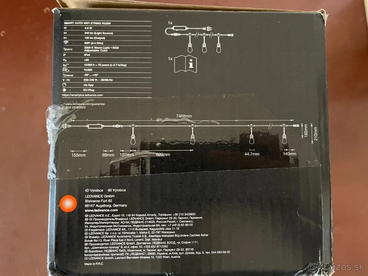 LEDVANCE String Light RGB + White - WiFi - 3 krabice - 5