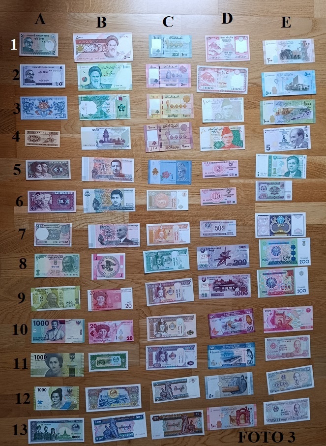 Bankovky mix svet UNC - 5