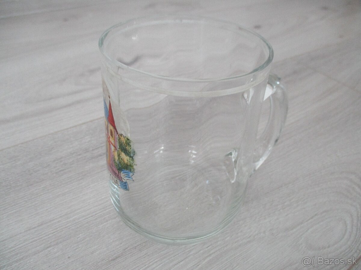 sadu troch starožitných sklenených pohárov - 5