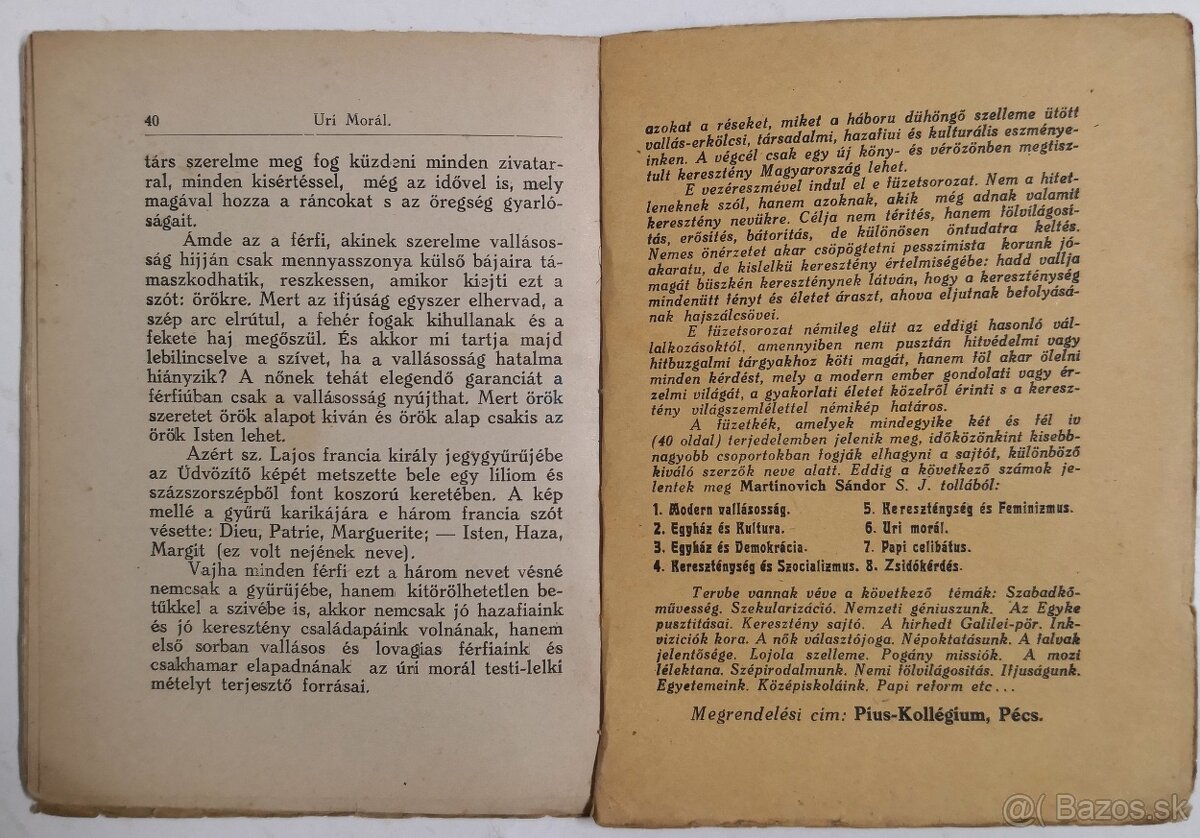 Uri morál - Martinovich Sándor S. J. 1918 - 5