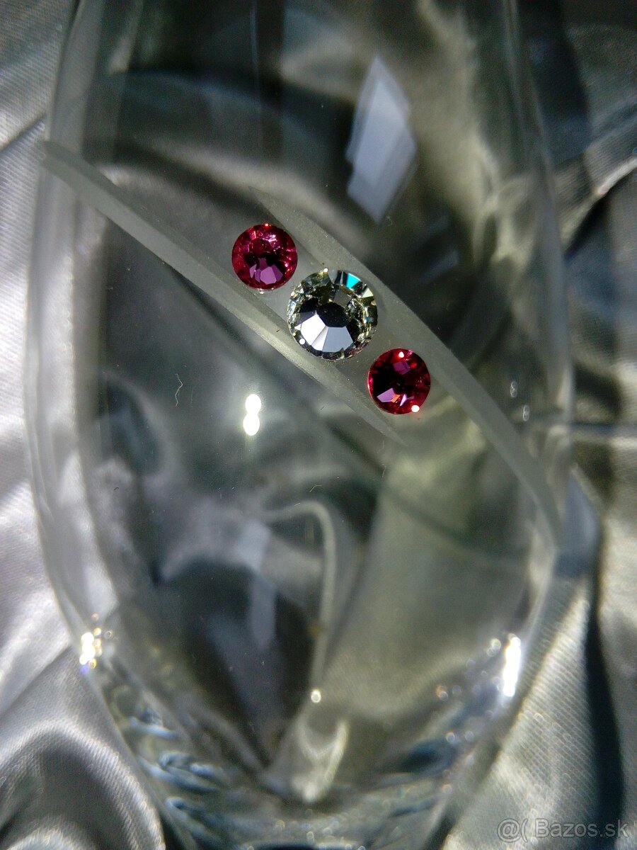 Svadobné poháre Swarovski elements - Rose - 5