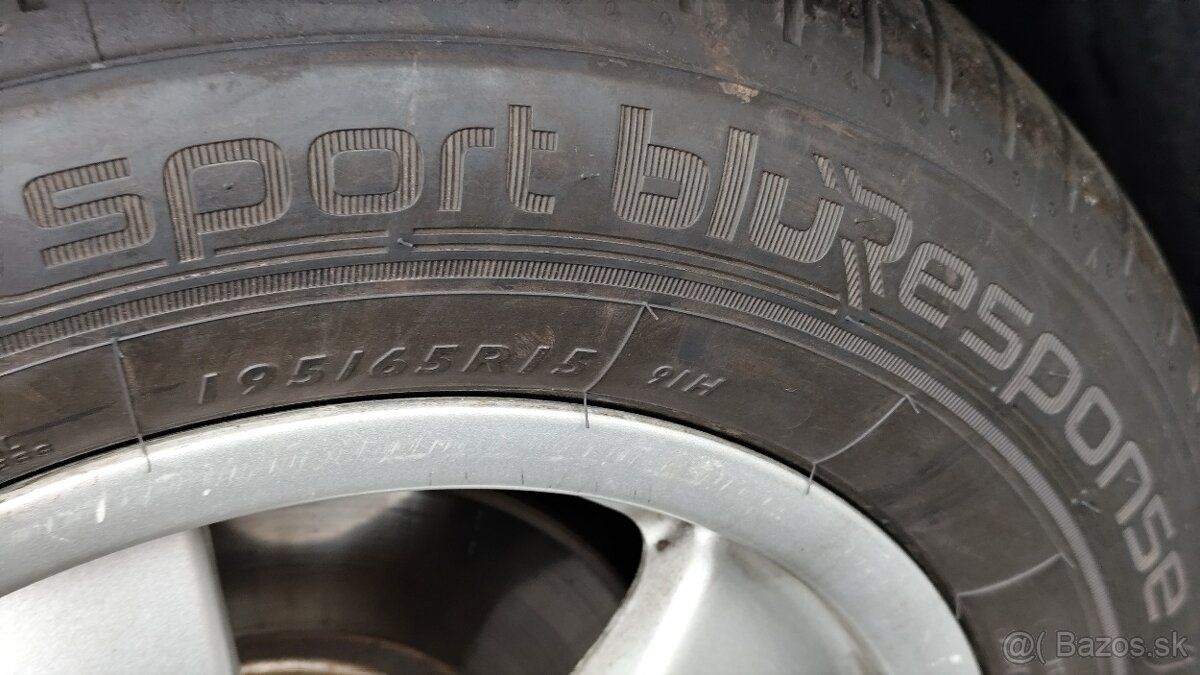 Komplety 4x98, 195/65R15, 7Jx15H2, ET43, Dunlop, letné - 5