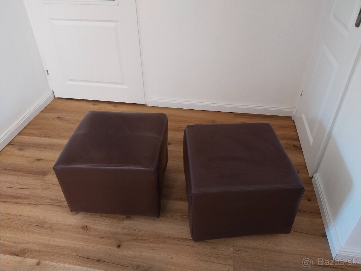 Kožené taburetky 2 ks - 5