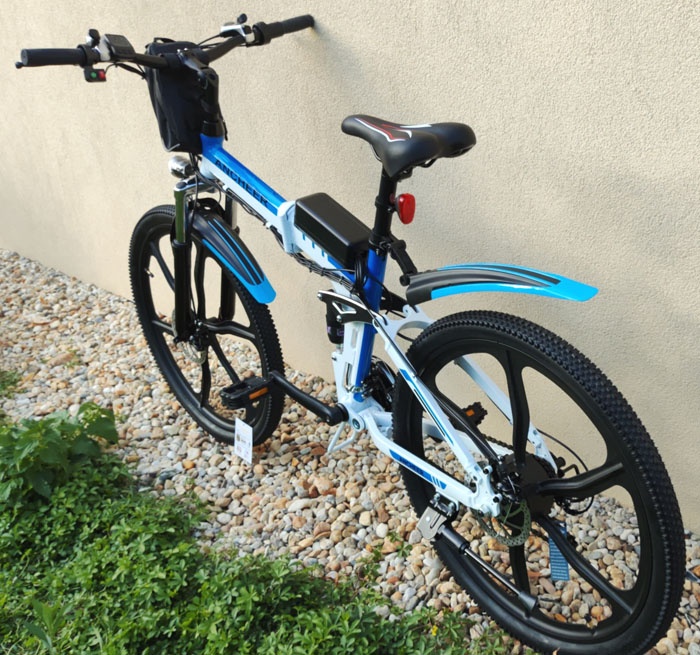 Celoodprúžený skladací ANCHEER 250W ALU rám, Shimano prevody - 5