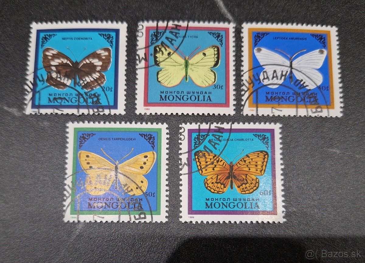 Poštové známky série - 5