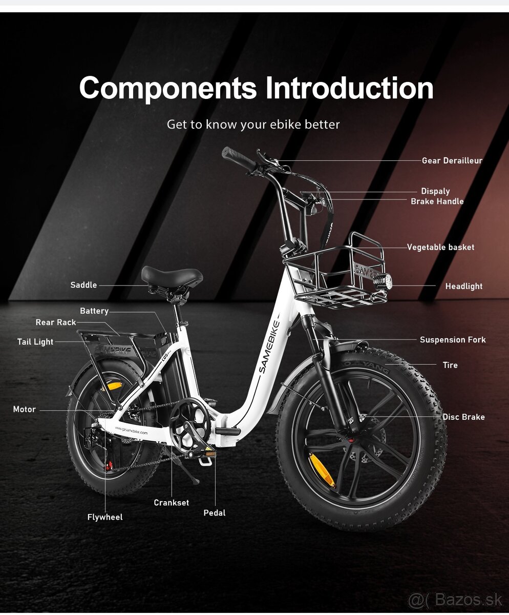 Elektrický bicykel Samebike CO5 PRO - 5