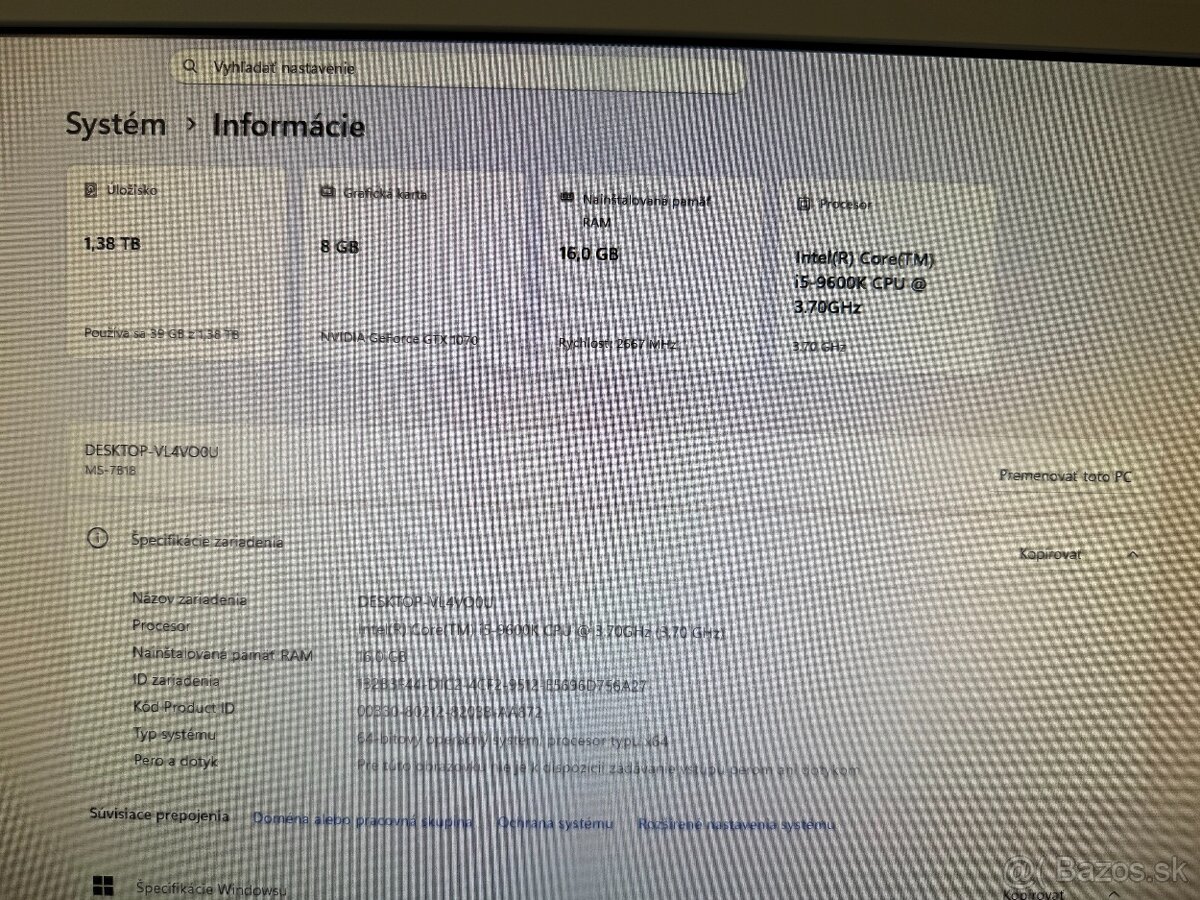 Herný počítač i5-9600K GTX 1070 16GB SSD + HDD RGB - 5