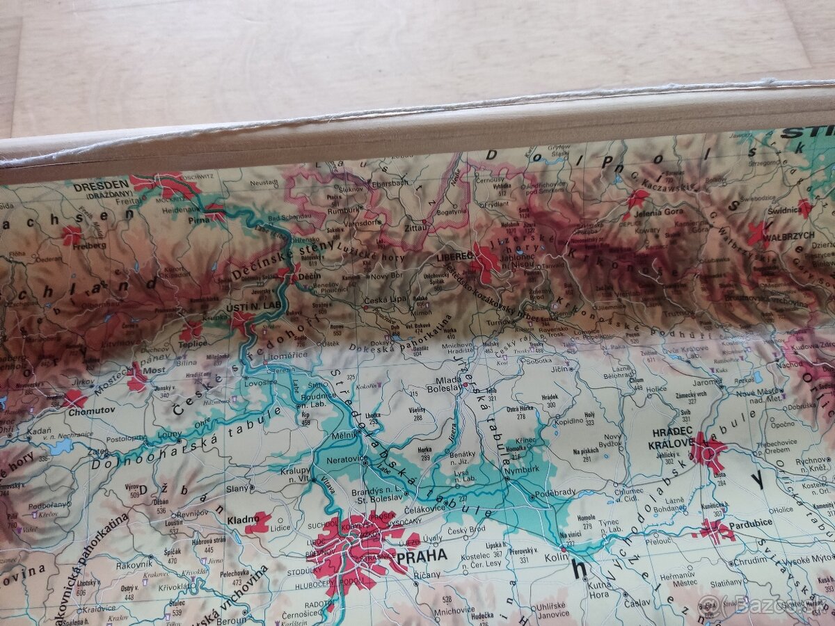 Mapa Českej republiky na stenu - 5