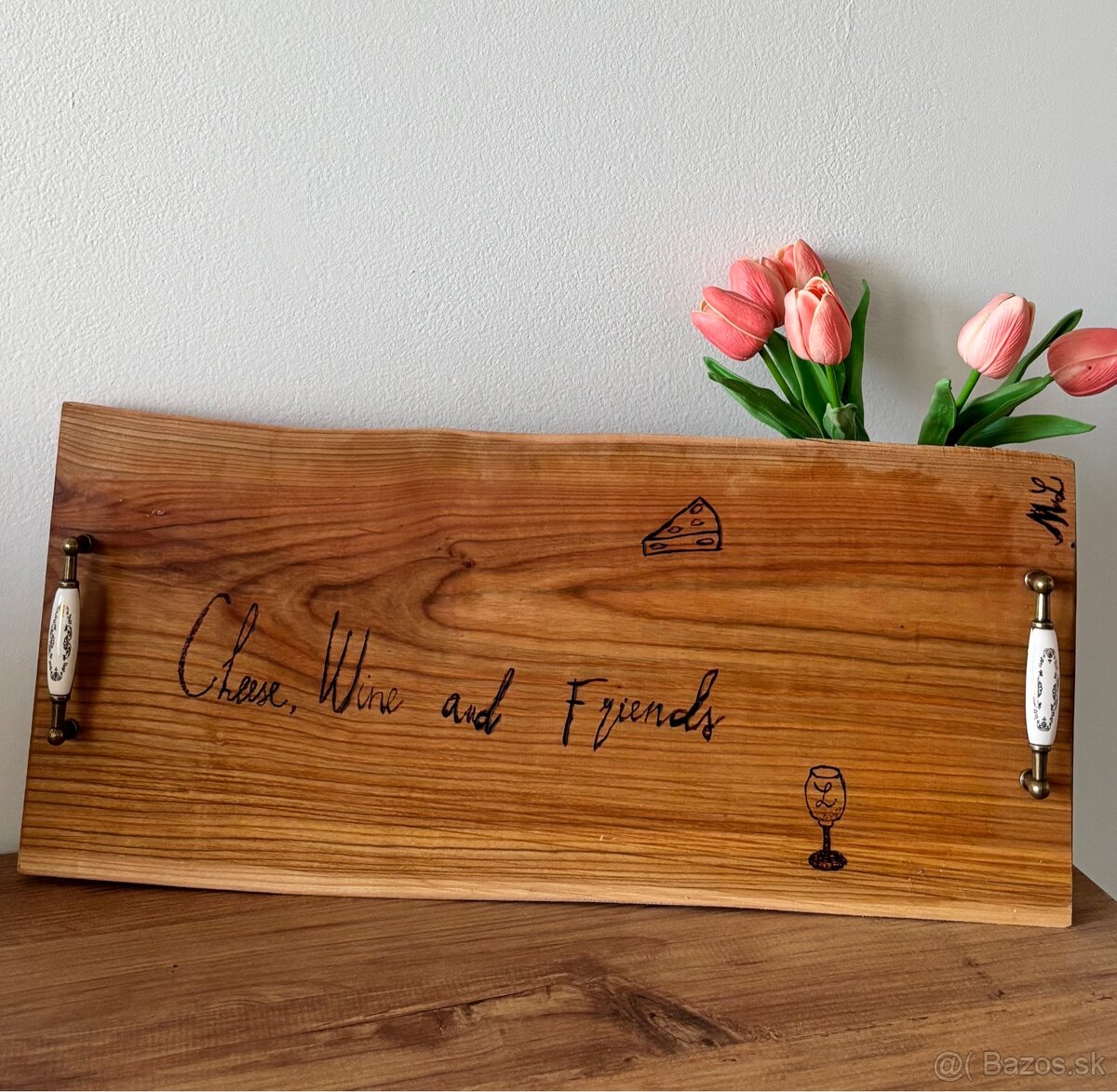 Predám ručne vyrábané personalizované drevené podnosy - 5