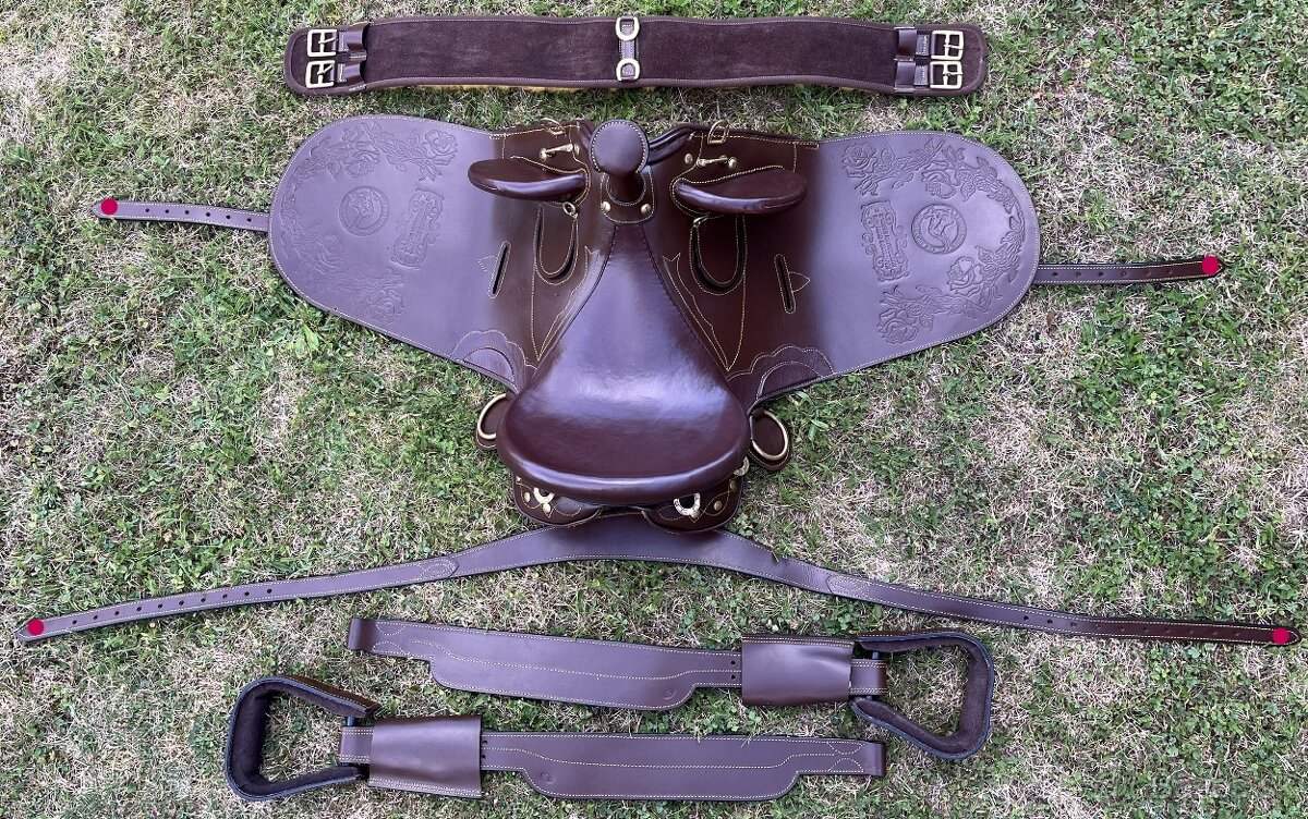 Australské sedlo s hruškou hnědé - 5